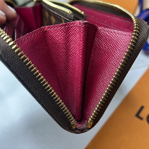Louis Vuitton Clemence Logo Fucia Zippy Long Zip Around Clutch Wallet Box Papers - Picture 10 of 14